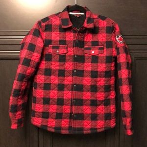 Canadiana Black & Red fleece lined jacket
